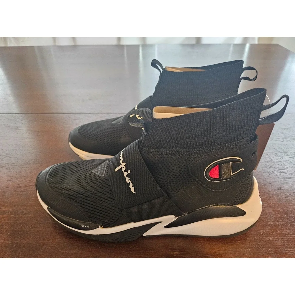 Champion XG Pro Athletic Men Size 11 Black High Top Pull-On Sneakers CP101327M